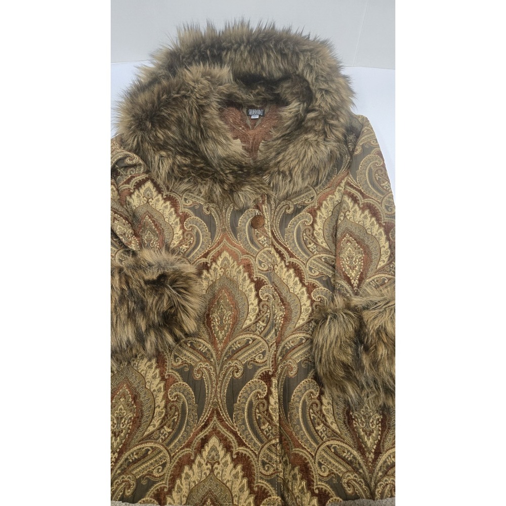 VINTAGE SILVERADO SWING JACKET FAUX FUR MADE IN THE USA LUXURY MOBWIFE